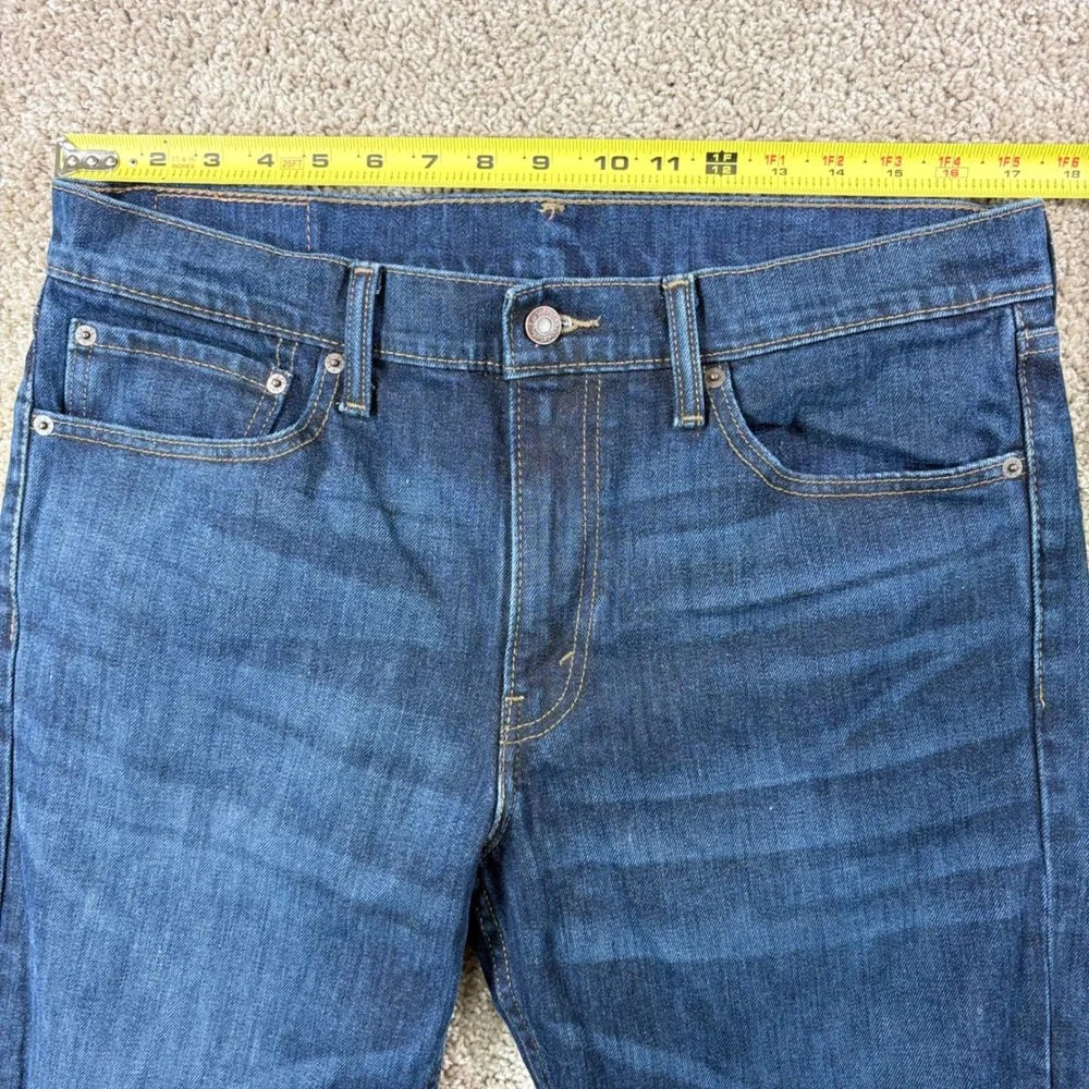 Levi's 511 Slim Fit Jeans Mens 36x34 Dark Wash‎ Denim Stretch Blue Pants